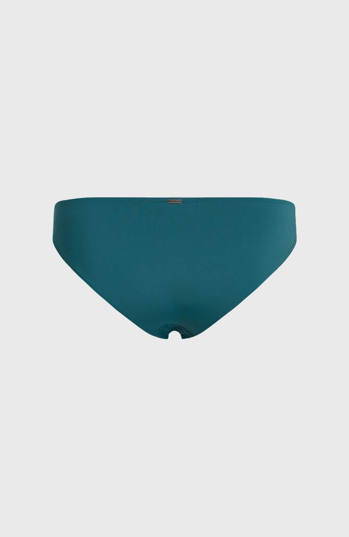 Grüne Rita Bikinihose für Damen, freigestellt von hinten mit kleiner Logo-Plakette