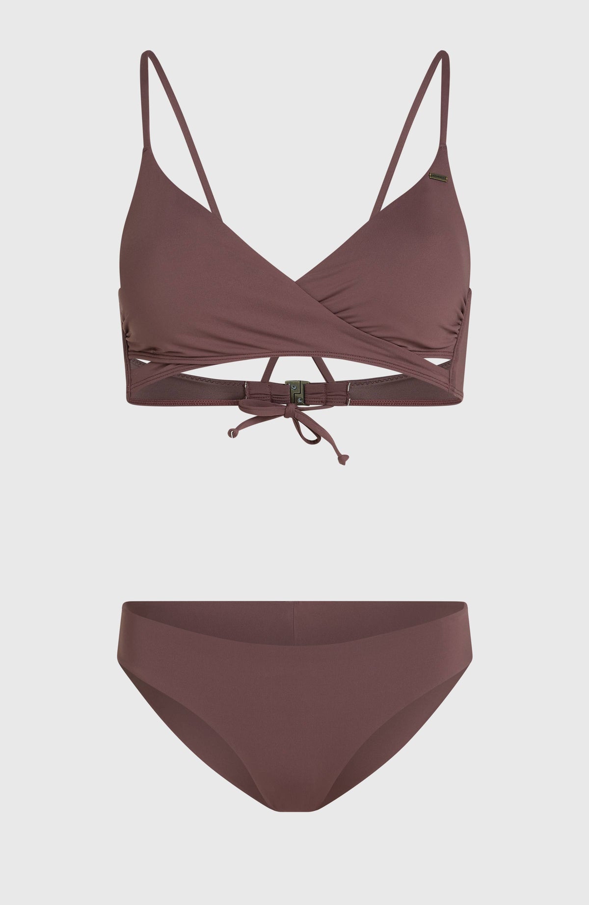 Baay Maoi Bikini-Set für Damen, lila, freigestellt von vorne mit Bralette-Top und Bikinihose