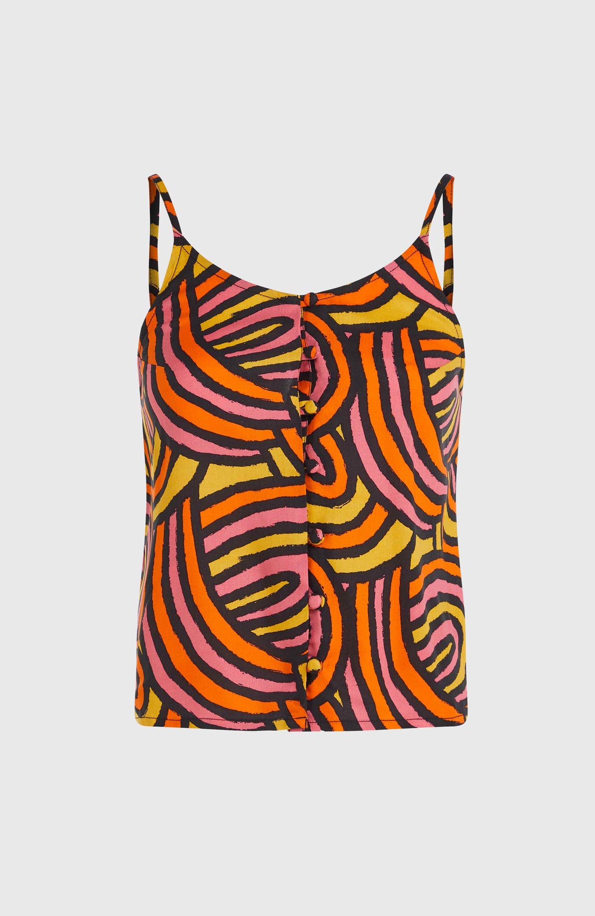 Tiare Woven Tanktop | Orange Rainbow Stripe