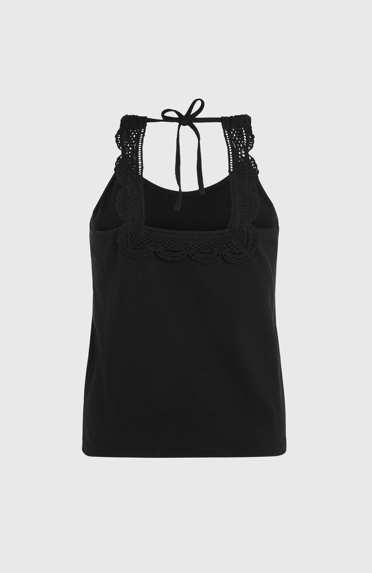 Essentials Ava Tanktop mit Spitze | Black Out
