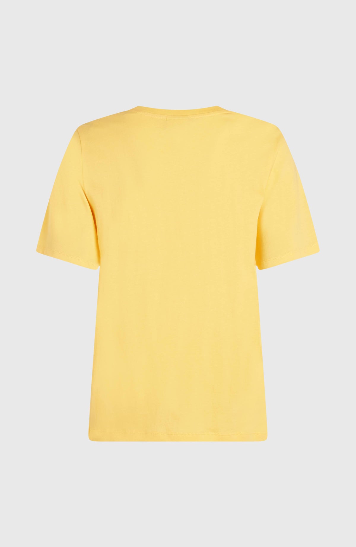 Future Surf Society T-Shirt für Damen, gelb, flach liegend von hinten