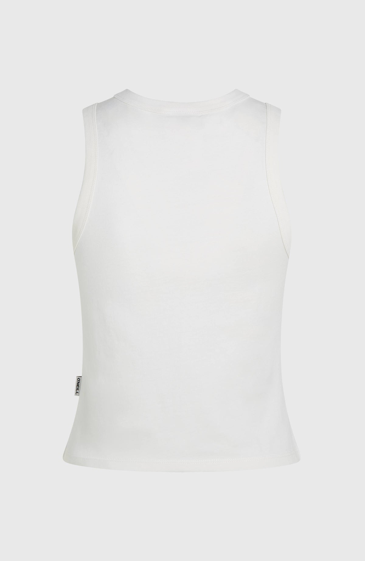 Summer Must Haves Graphic Tanktop für Damen, weiß mit Logo-Print in Gelb und Rosa, freigestellt von hinten