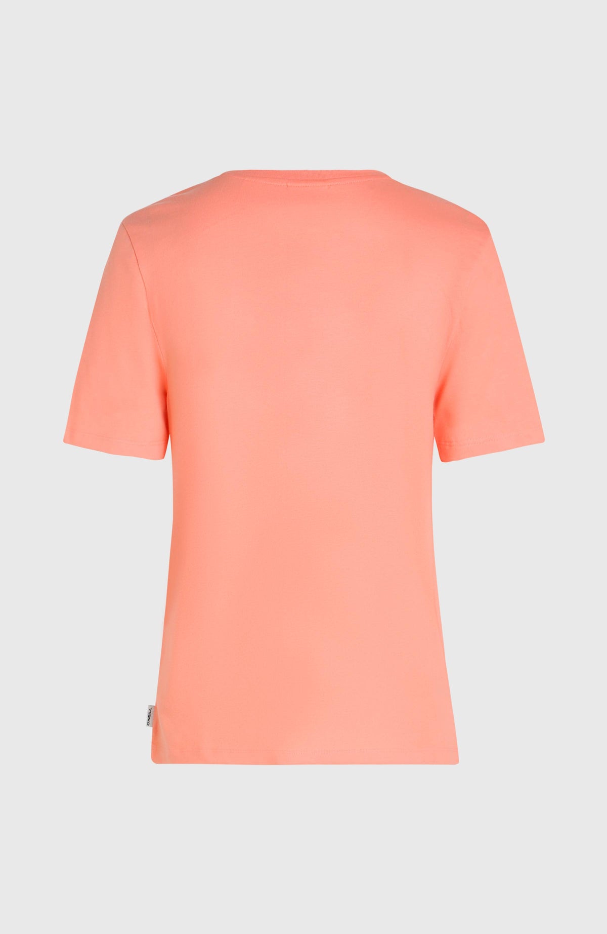 Essentials Script T-Shirt für Damen, pink, freigestellt von hinten, mit kleinem Nahtlabel am Saum