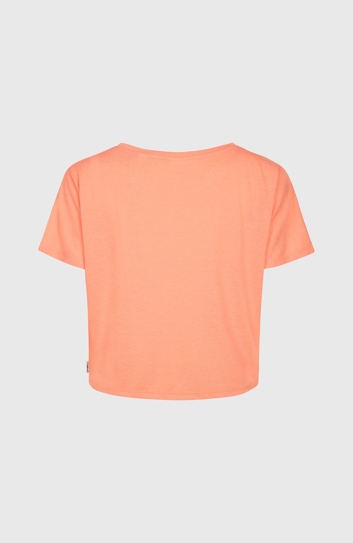 Essentials Script T-Shirt in Drape-Optik für Damen, pink, freigestellt von hinten