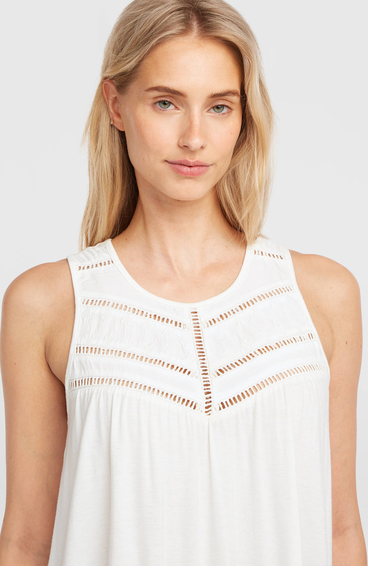 Essentials Tokeena Tanktop mit Stickerei | Snow White