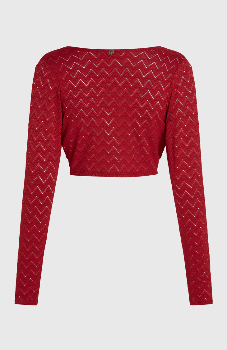 Geknotetes O'Riginals Langarmshirt | Midnight Poppy