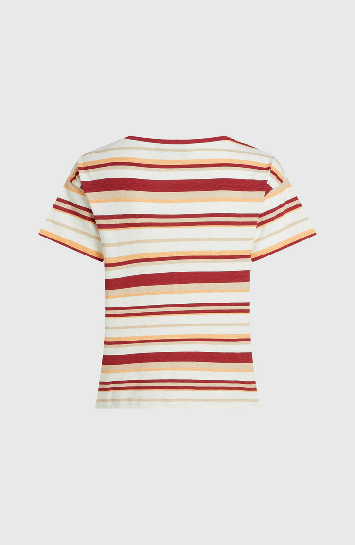 O'Riginals Boxy Stripe T-Shirt | Beige Originals tee stripe
