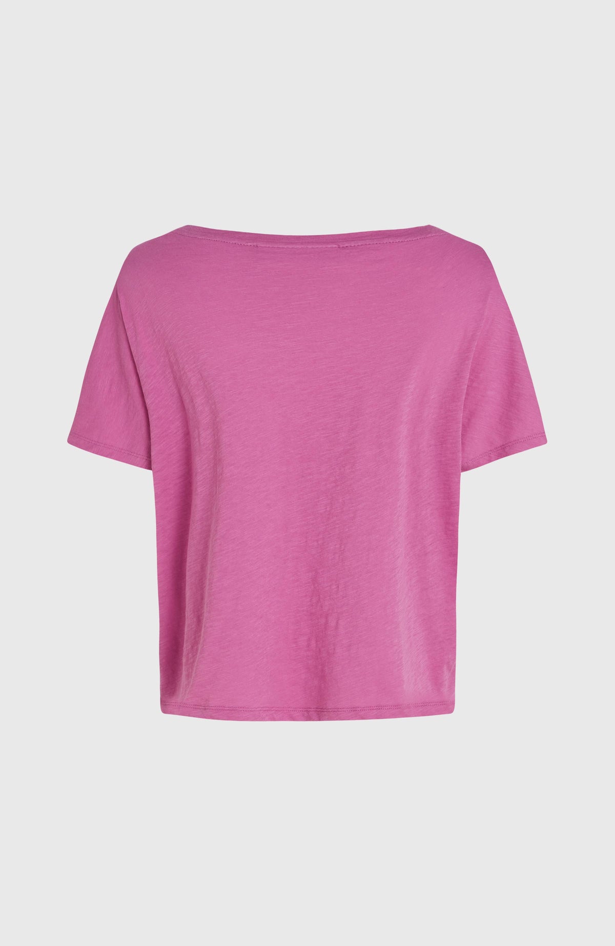 Essentials O'Neill T-Shirt für Damen, lila, freigestellt von hinten mit geradem Saum