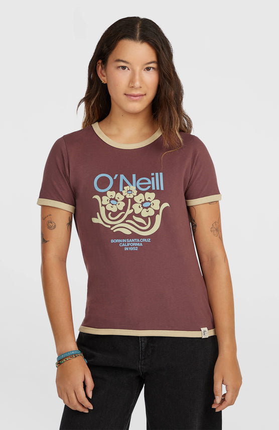 O'Riginals Front Print T-Shirt | Purple Gray