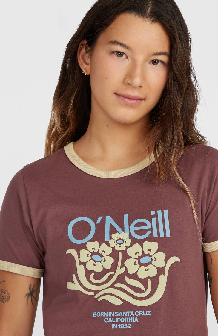 O'Riginals Front Print T-Shirt | Purple Gray
