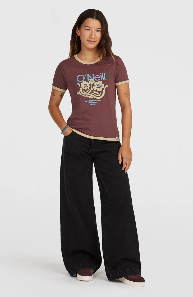 O'Riginals Front Print T-Shirt | Purple Gray