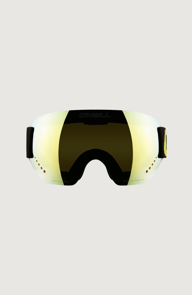 Core Snow Goggles Skibrille, schwarz, freigestellt von vorne, Sicht auf die getönte Scheibe