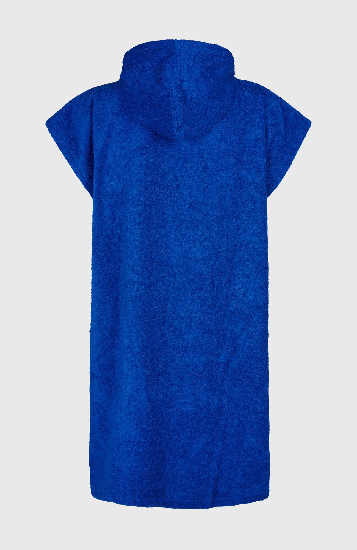 Jack's Changing Handtuch für Herren, blau, freigestellt von hinten mit Kapuze und weitem Schnitt