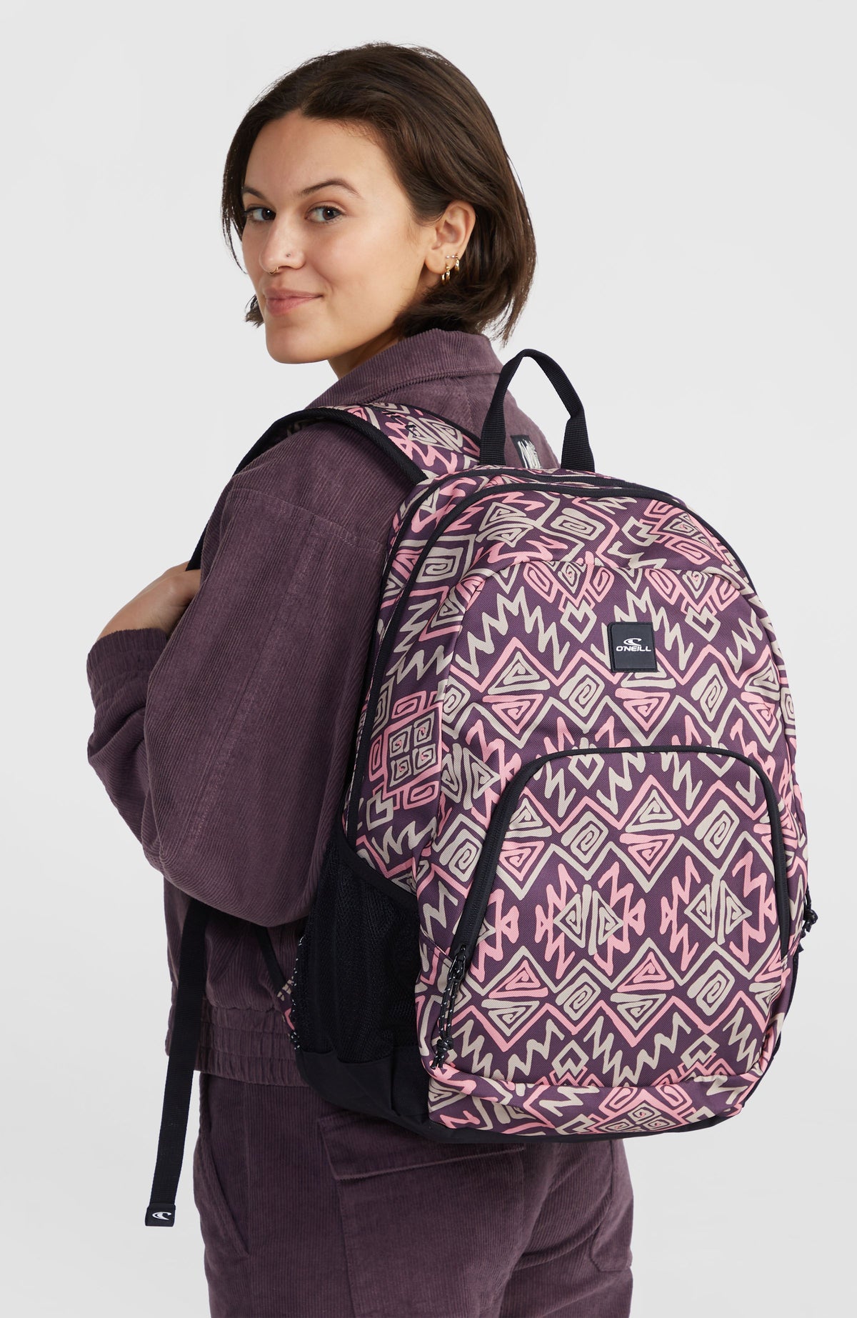 Wedge Rucksack | Purple Retro Ikat