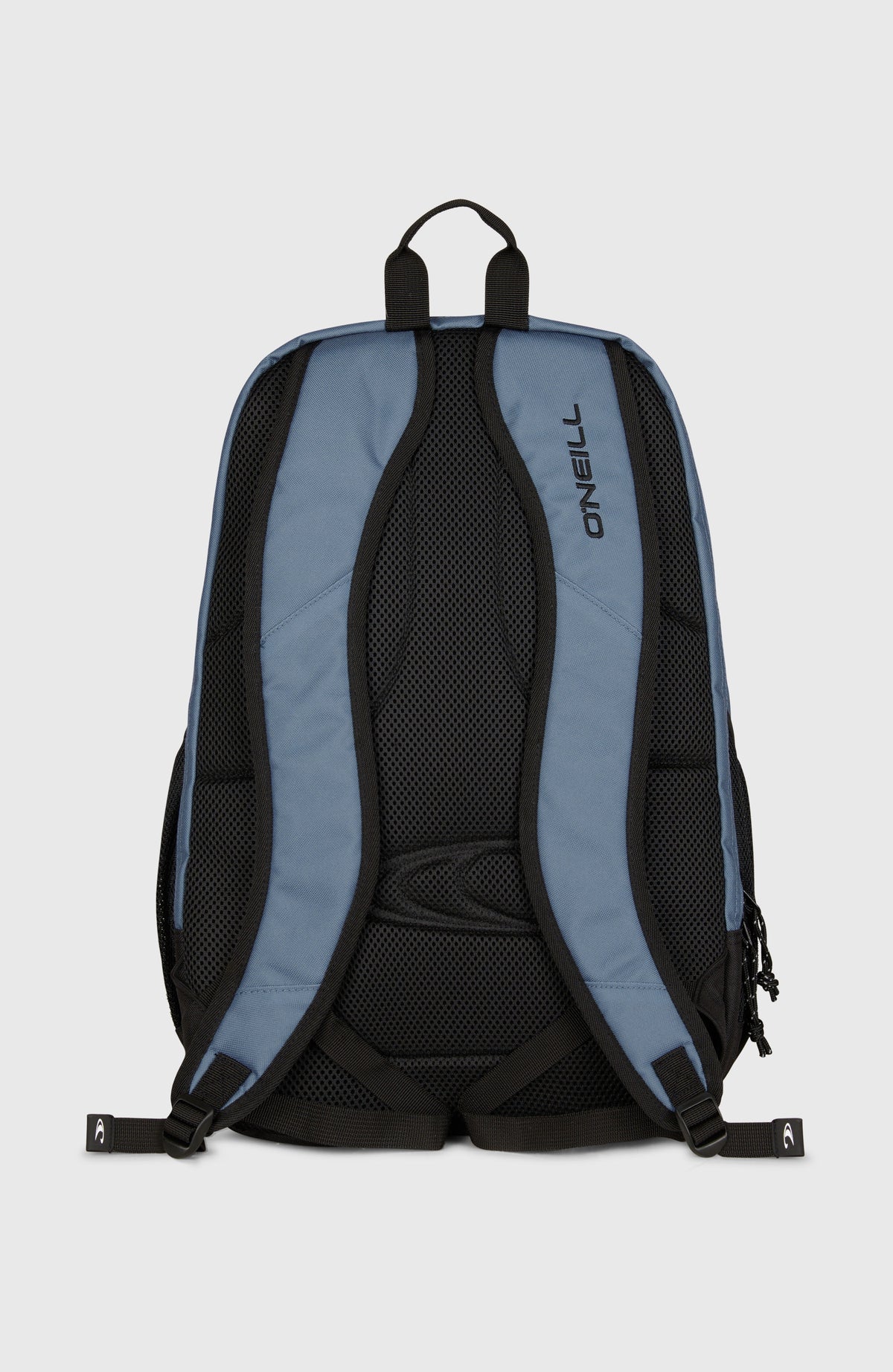 Wedge Rucksack für Herren, blau, freigestellt von hinten, gepolsterte Schultergurte und Trageschlaufe
