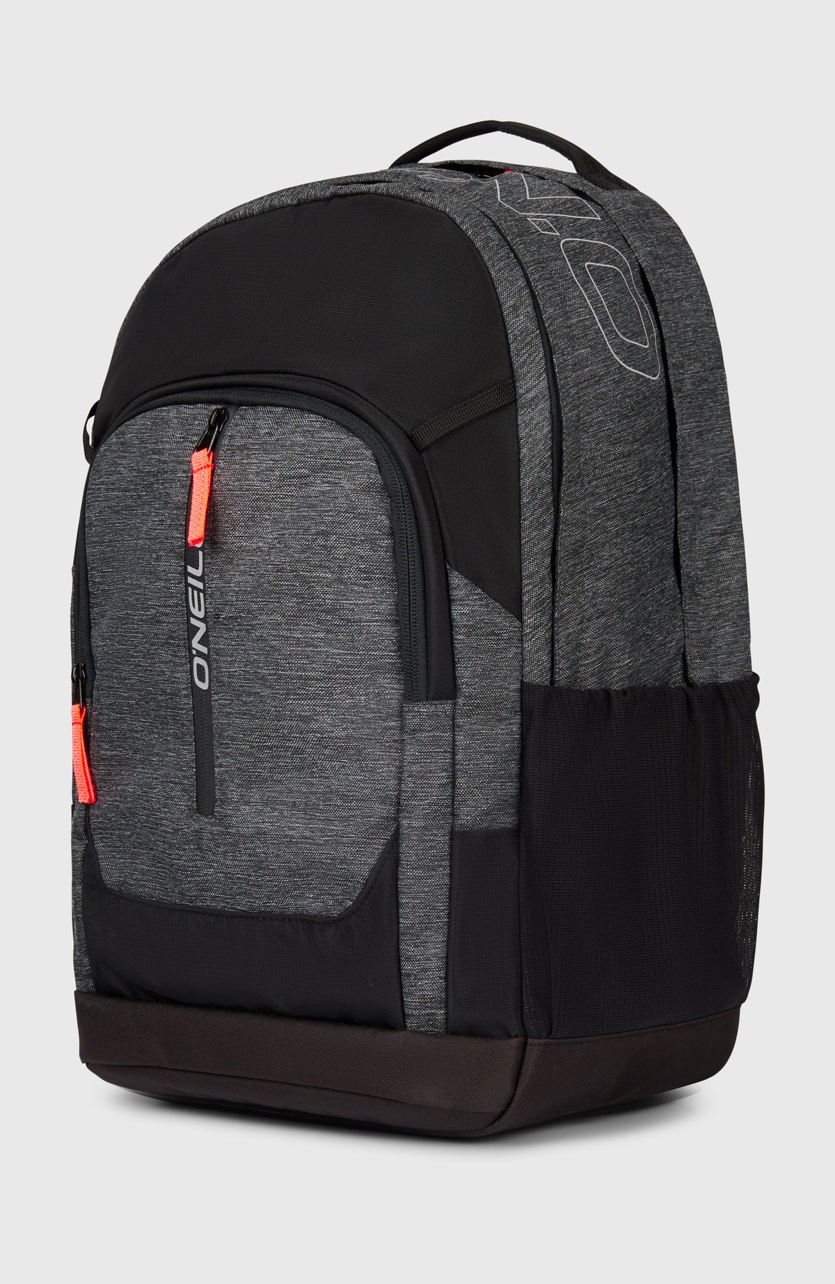 President 32L Rucksack für Herren, grau, freigestellt von schräg vorne, mit seitlicher Netztasche