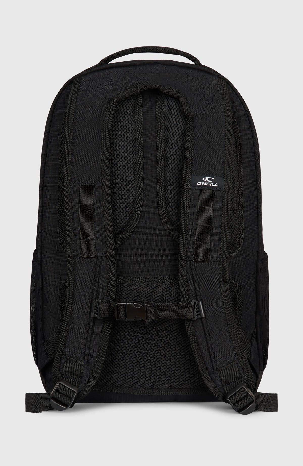 President 32L Rucksack, schwarz, freigestellt von hinten, gepolsterte Schultergurte mit Brustgurt