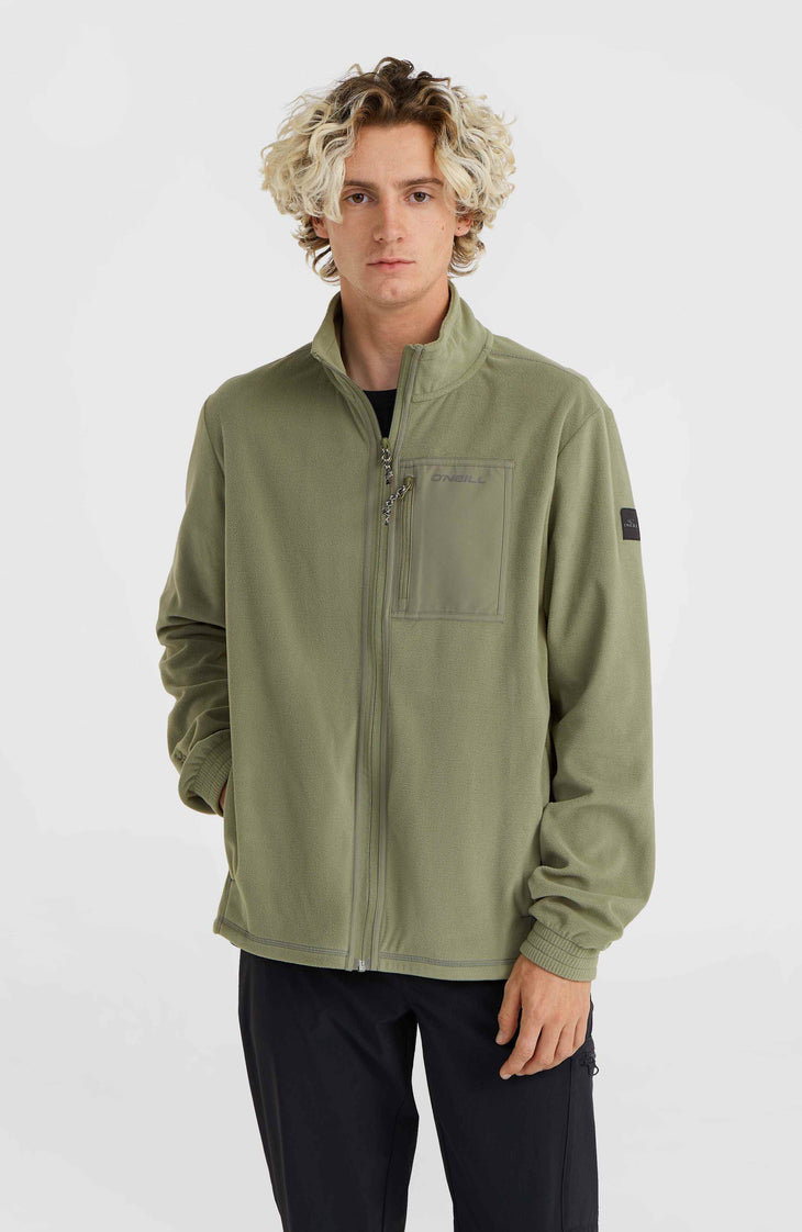 Leichte Utility Polartec 100 Fleecejacke | Deep Lichen Green