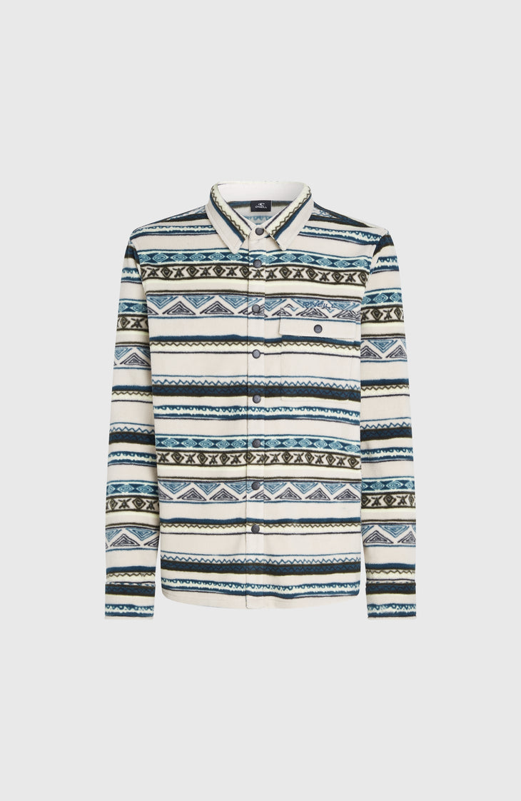 Superfleece Shirt | Grey Ikat Stripe