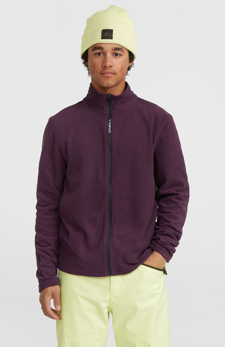 Jack's Polartec® 100 Fleecejacke mit Reißverschluss | Aubergine Jack's Polartec® 100 Fleecejacke mit Reißverschluss | Aubergine