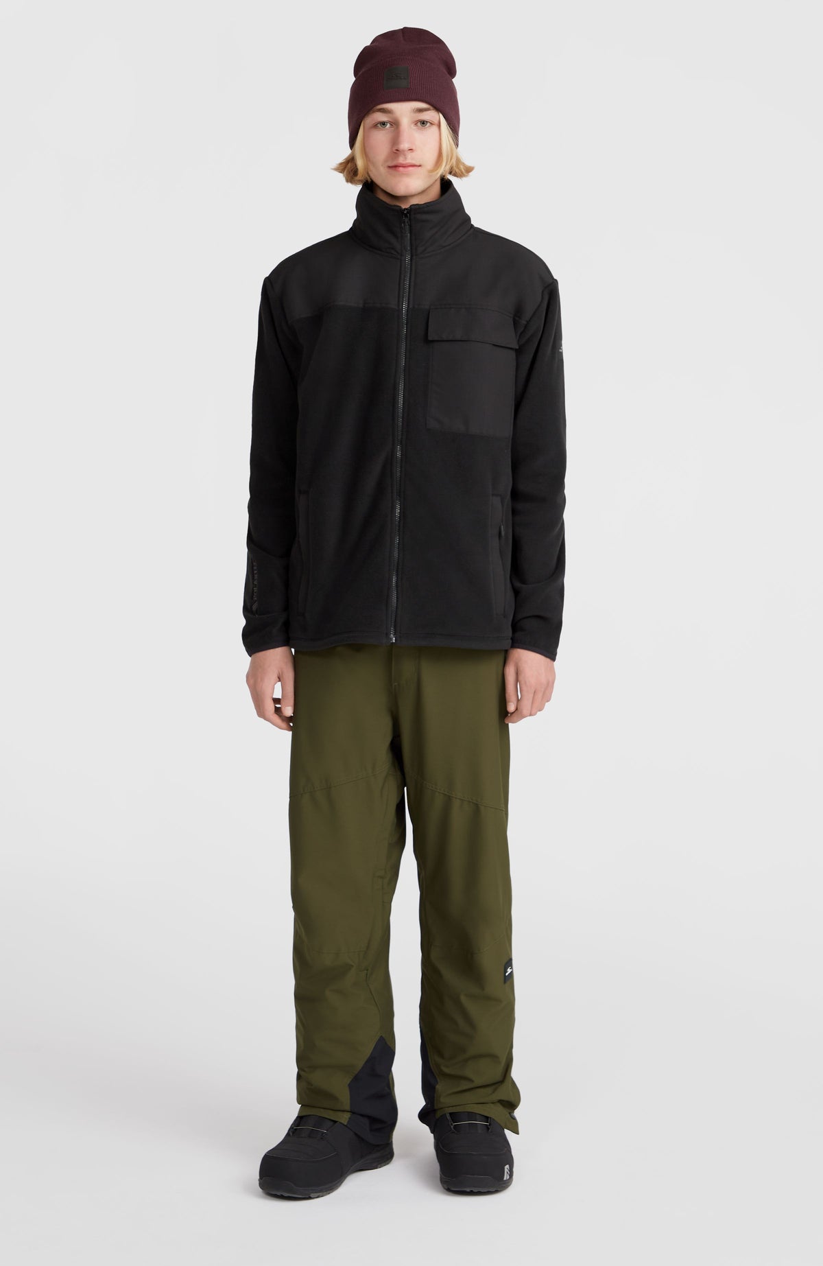 Utility Polartec® 200 Fleecejacke mit Reißverschluss | Black Out