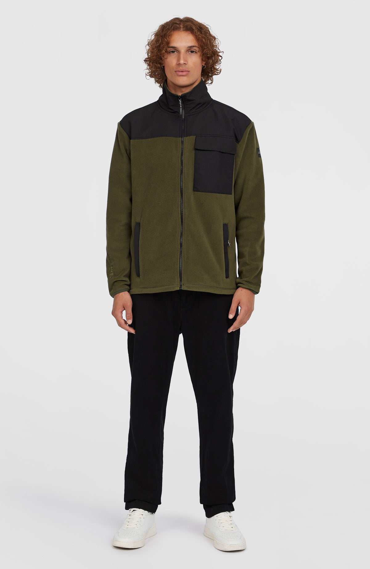 Utility Polartec® 200 Fleecejacke mit Reißverschluss | Forest Night Colour Block