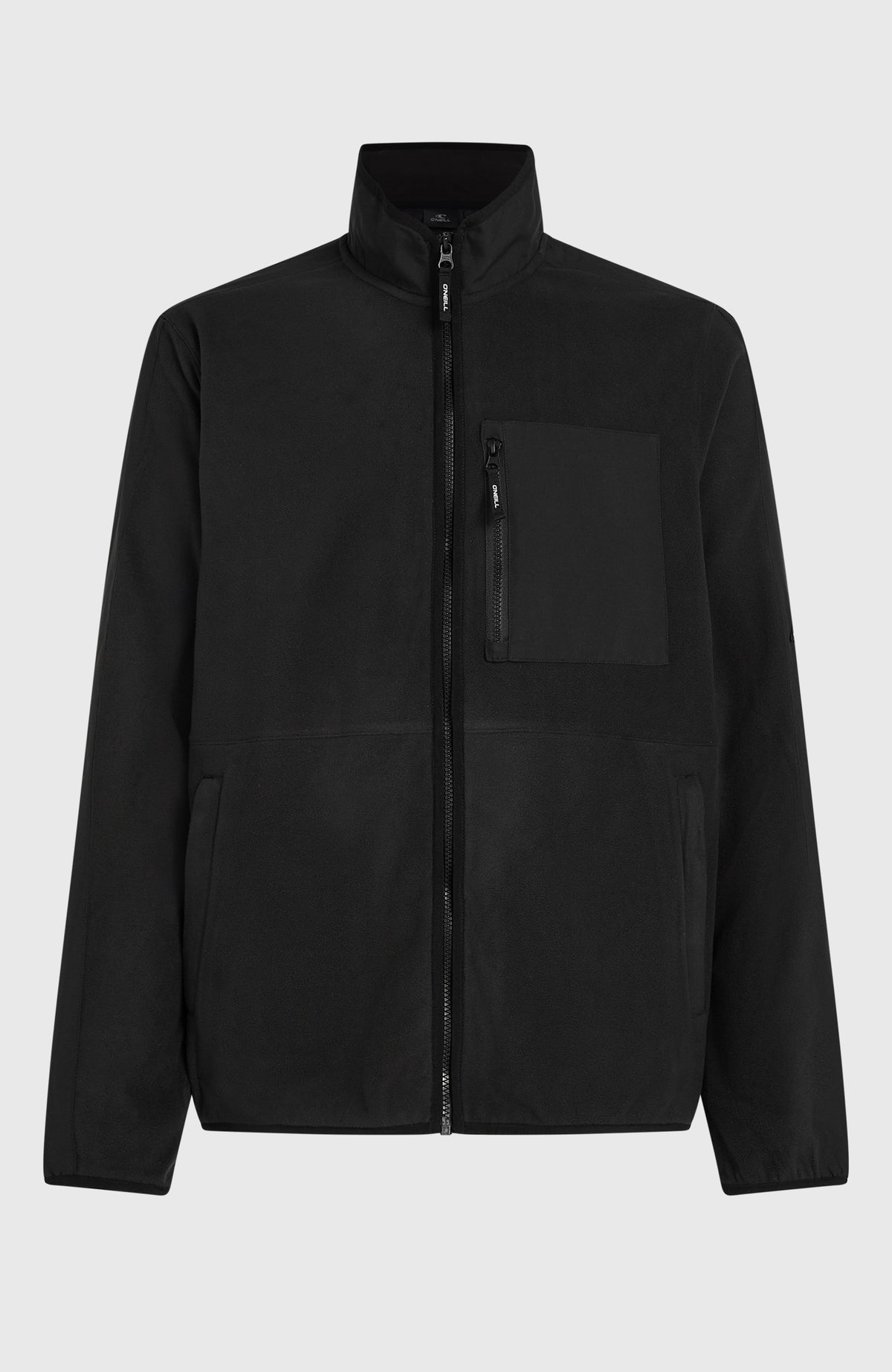 FWC'Play Polartec® Fleecejacke für Herren, schwarz, freigestellt von vorne mit Reißverschlusstasche