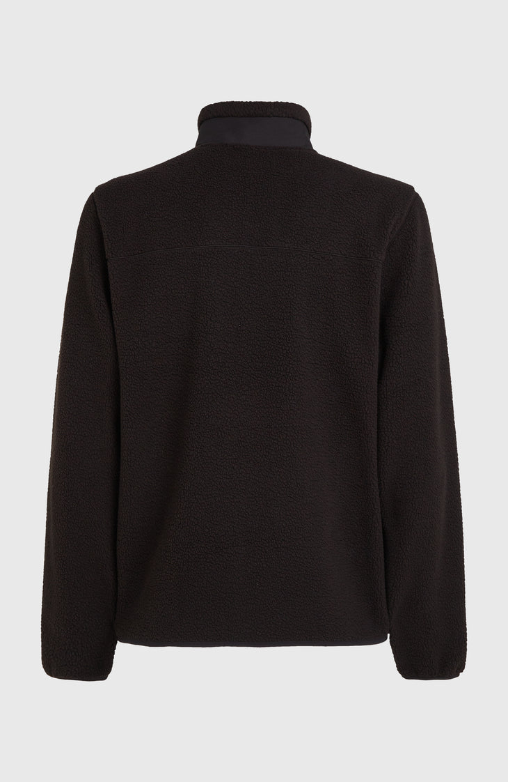 Flauschige Must-Have Fleecejacke mit Reißverschluss | Black Out
