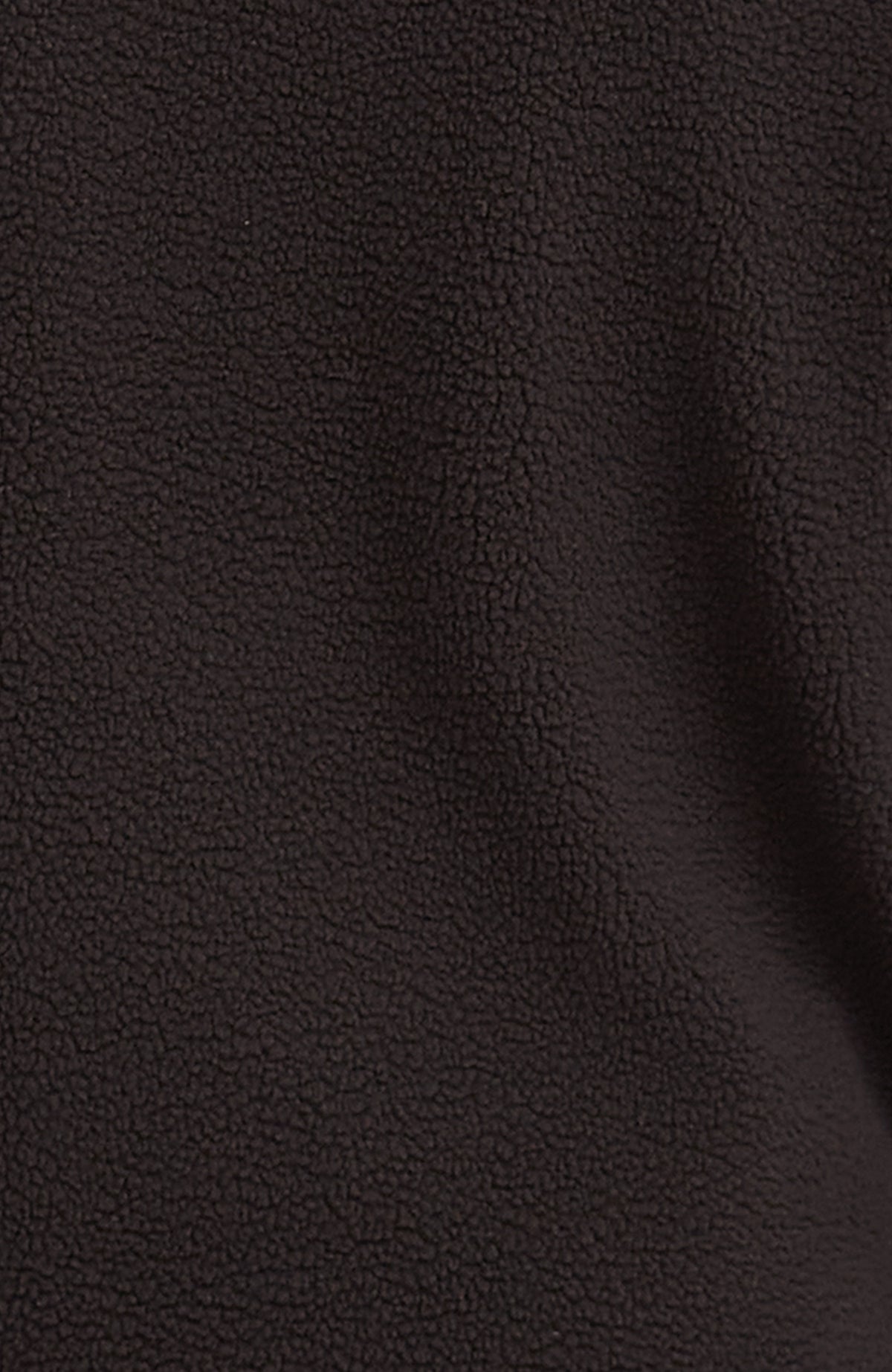 Detailaufnahme der Oberflächenstruktur der schwarzen Flauschige Must-Have Fleecejacke
