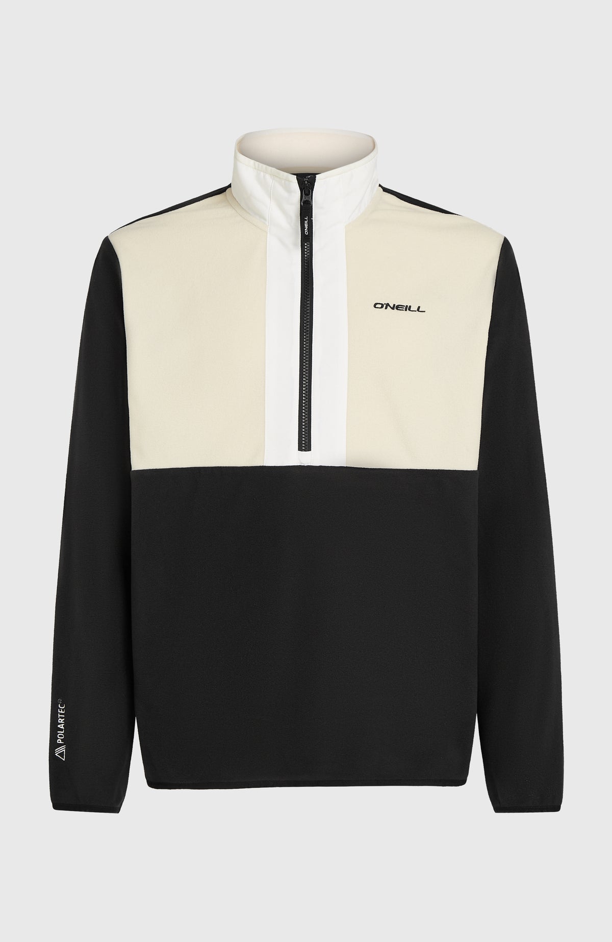 Beiger FWC'Cruz Triple Fleecepullover für Herren, freigestellt von vorne mit Logo auf der Brust