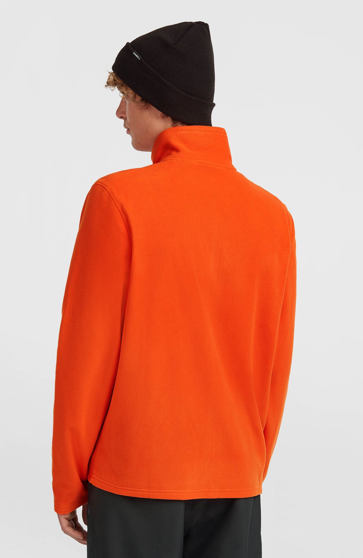 FWC'Cruz Jack's Fleecejacke für Herren, rot, Rückansicht mit Stehkragen, getragen am Model