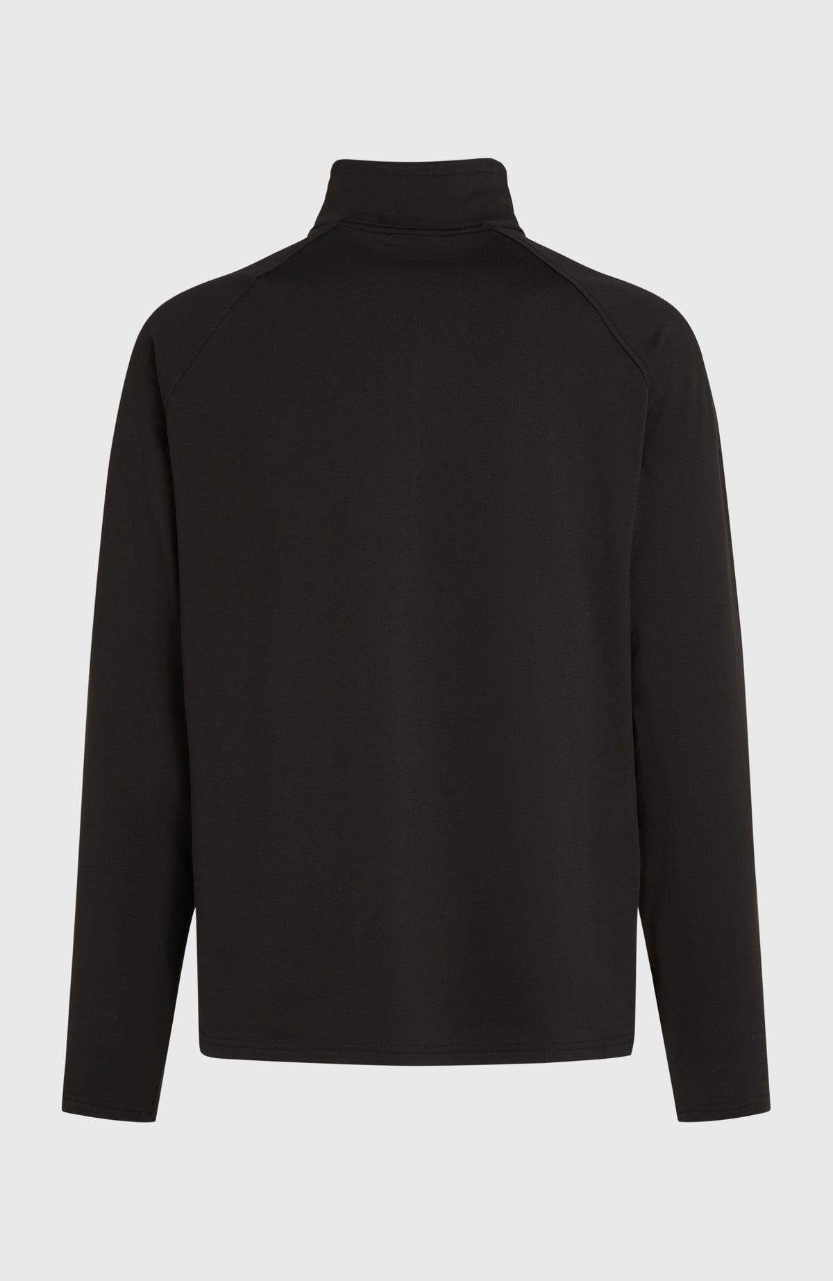 FWC'Cruz Fleecepullover für Herren, schwarz, flach liegend von hinten mit Stehkragen