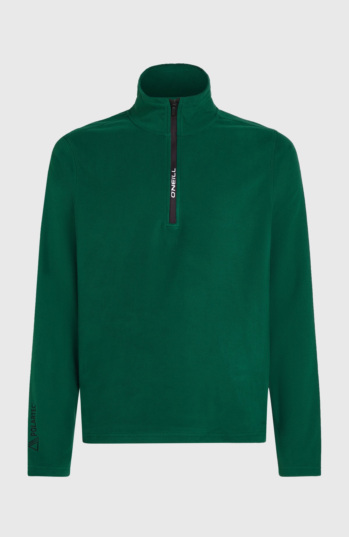 Grüner FWC'Cruz Jack's Fleecepullover für Herren, freigestellt von vorne mit Halbreißverschluss