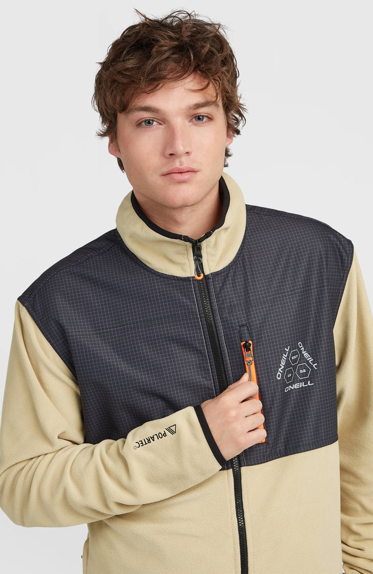 FWC'Peak Polartec® Hyperfleece-Jacke mit Reißverschluss | Olive Blush Colour Block