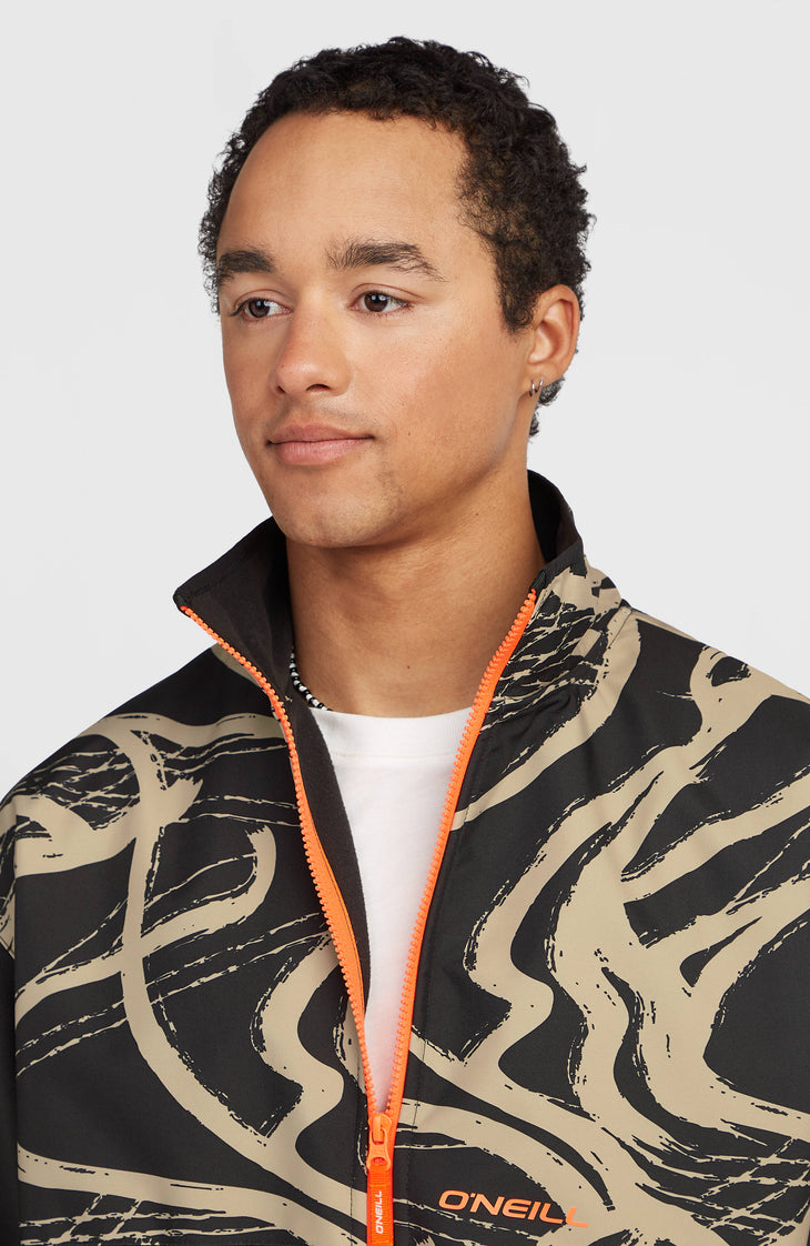 FWC'Play Polartec® Hyperfleece-Jacke mit Reißverschluss | Beige Snowtracks