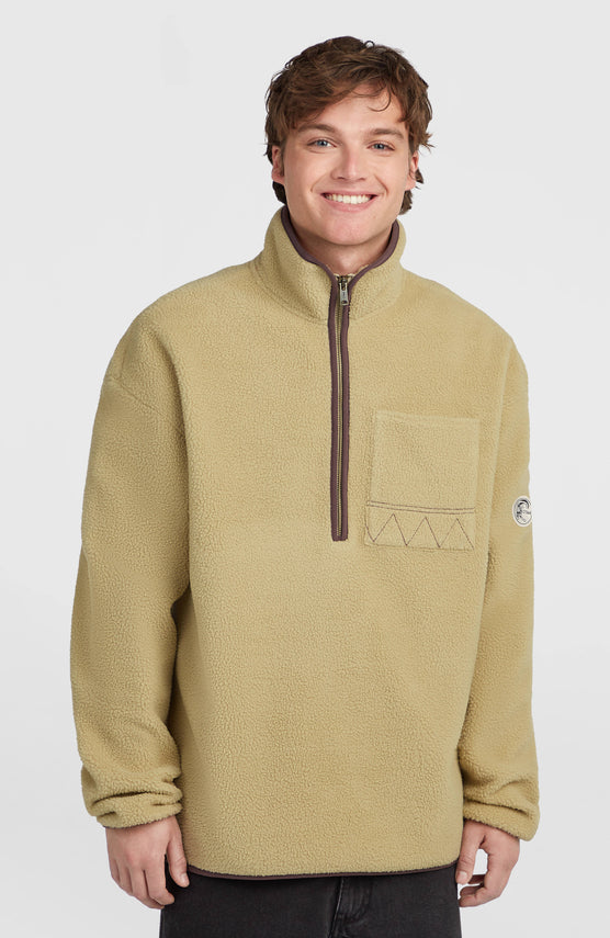 O'Riginals Fleecepullover mit Halbreißverschluss | Olive Blush