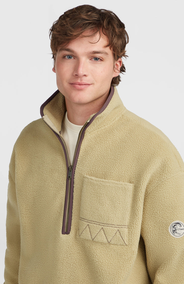O'Riginals Fleecepullover mit Halbreißverschluss | Olive Blush