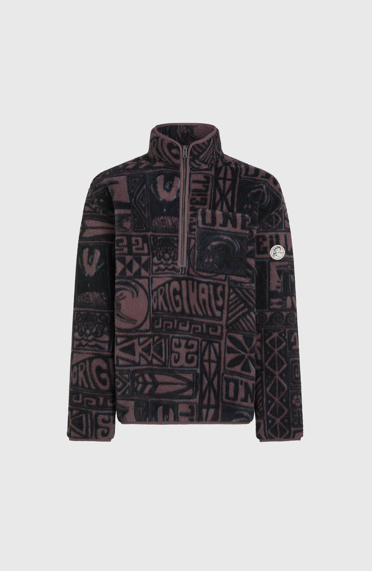 O'Riginals Fleecepullover mit Halbreißverschluss | Purple Stamps