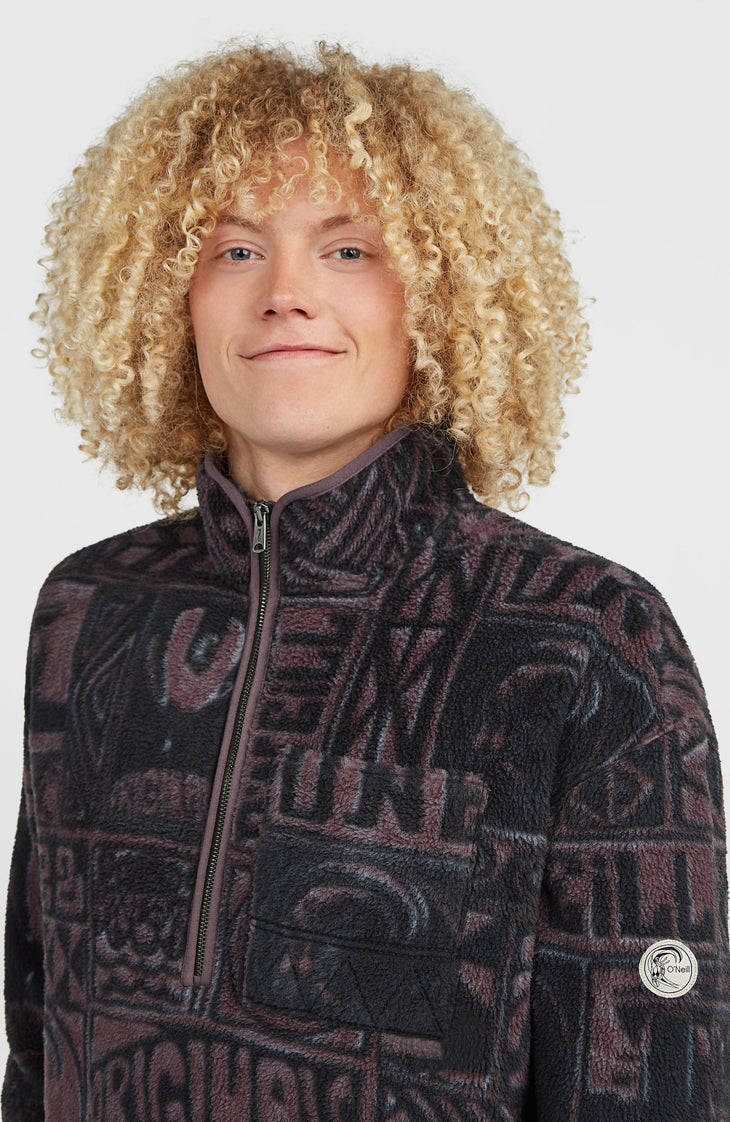 O'Riginals Fleecepullover mit Halbreißverschluss | Purple Stamps