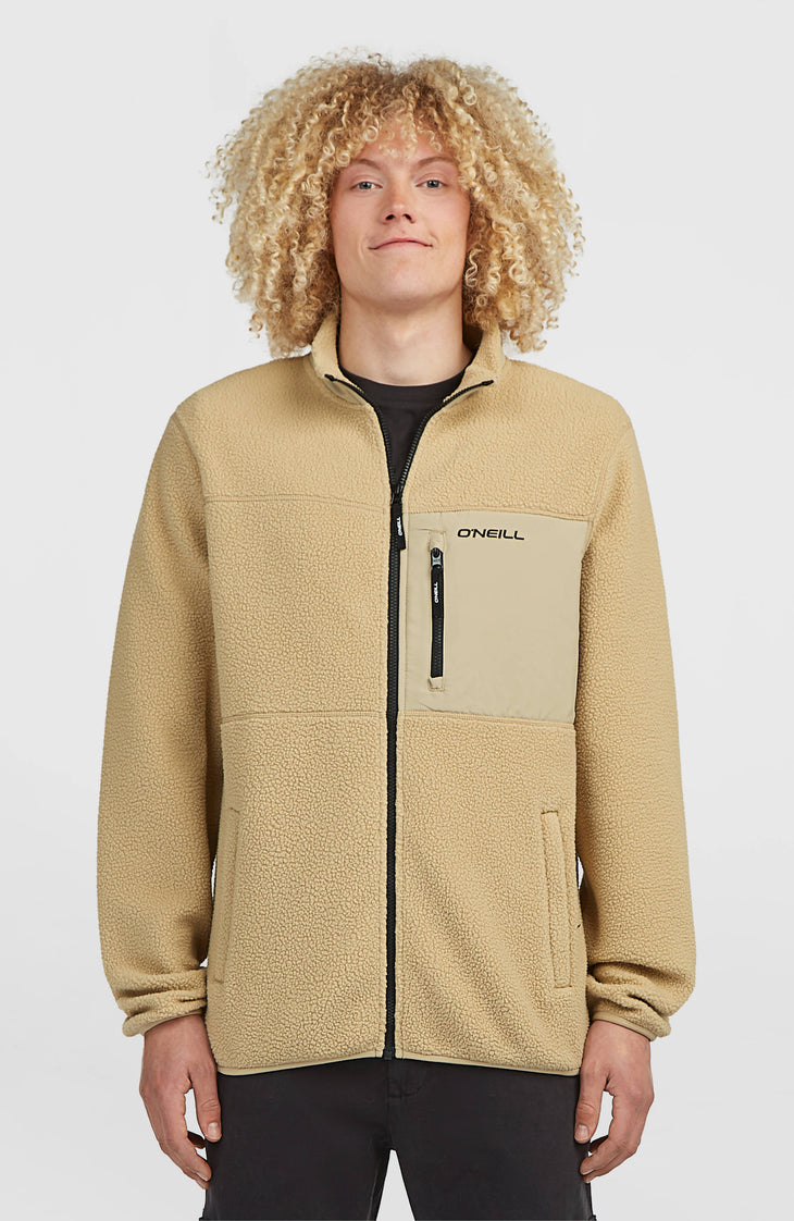 Flauschige Must-Have Fleecejacke mit Reißverschluss | Olive Blush