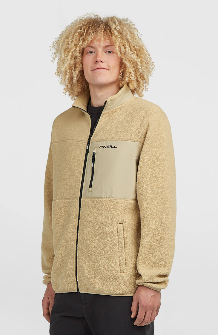 Flauschige Must-Have Fleecejacke mit Reißverschluss | Olive Blush