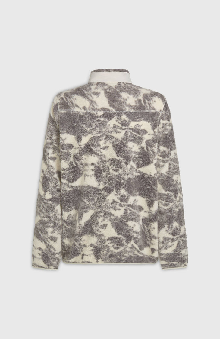Flauschige Must-Have Fleecejacke mit Reißverschluss | Grey Mountain Landscape