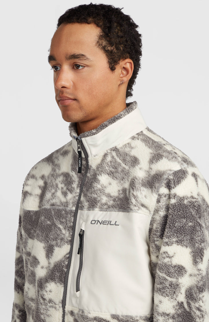 Flauschige Must-Have Fleecejacke mit Reißverschluss | Grey Mountain Landscape