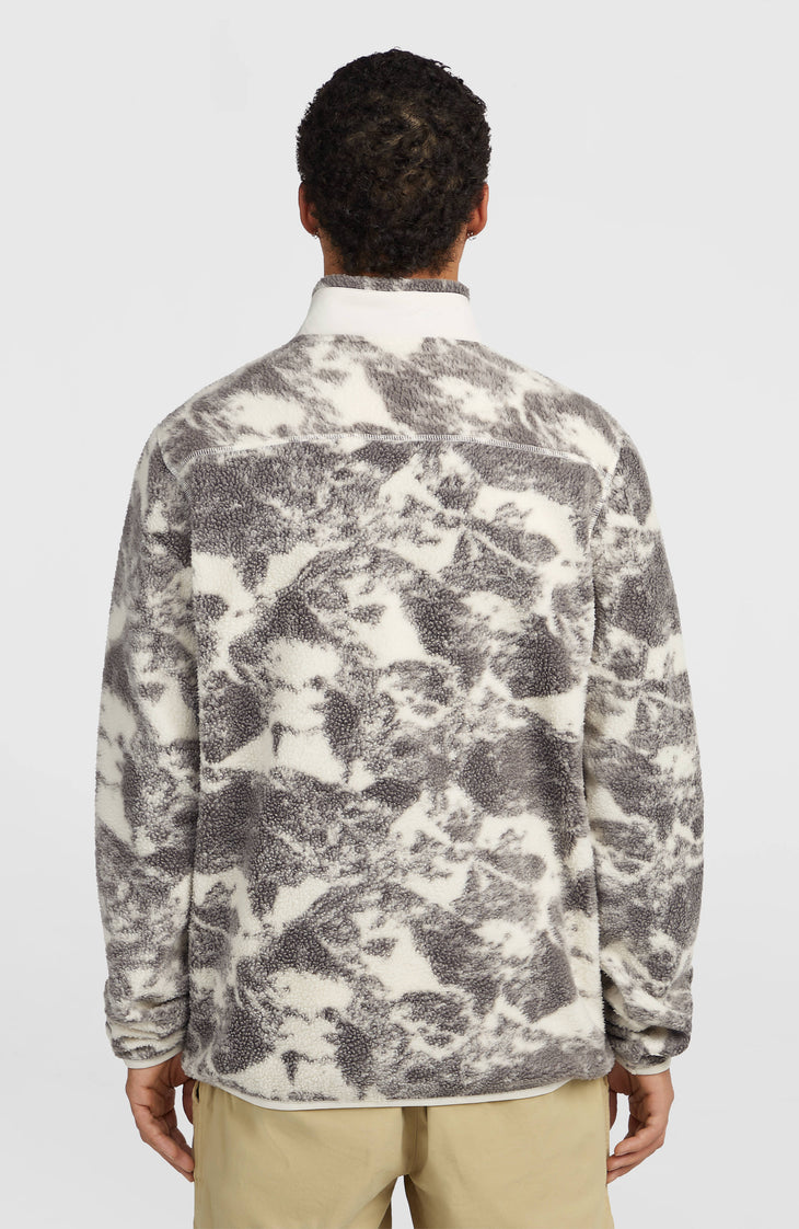 Flauschige Must-Have Fleecejacke mit Reißverschluss | Grey Mountain Landscape