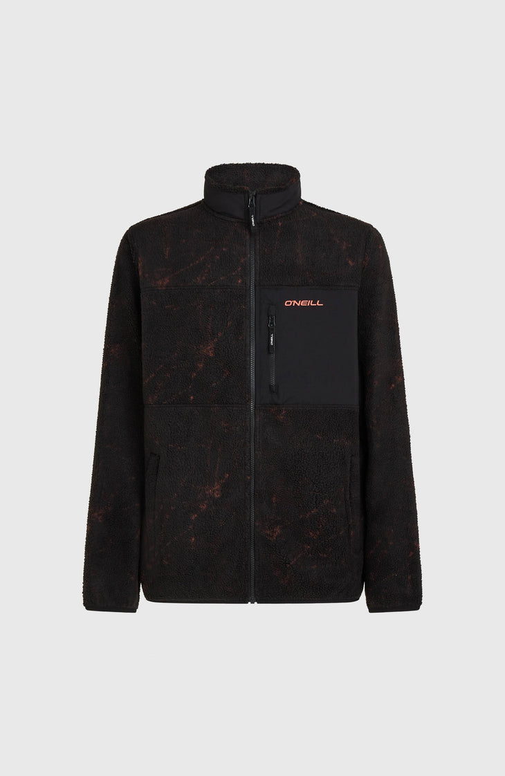 Flauschige Must-Have Fleecejacke mit Reißverschluss | Black Basalt