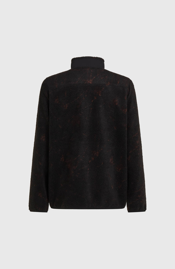 Flauschige Must-Have Fleecejacke mit Reißverschluss | Black Basalt