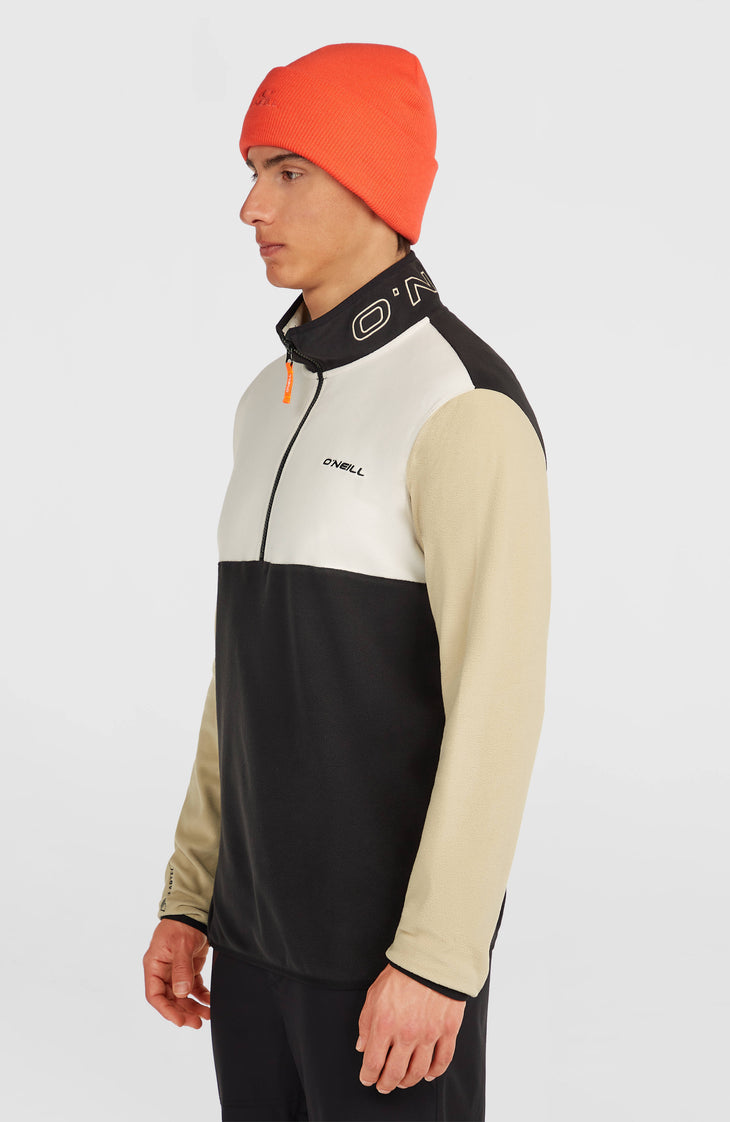 FWC'Cruz Triple Polartec® Fleecepullover mit Halbreißverschluss | Linen White Colour Block