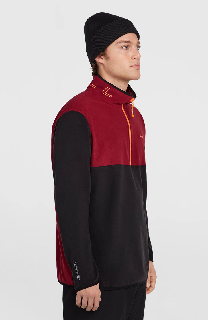FWC'Cruz Triple Polartec® Fleecepullover mit Halbreißverschluss | Tamarillo Colour Block