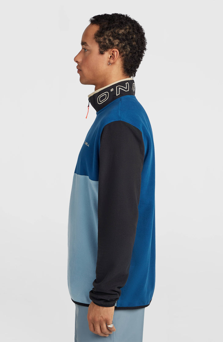 FWC'Cruz Triple Polartec® Fleecepullover mit Halbreißverschluss | Regal Blue Colour Block
