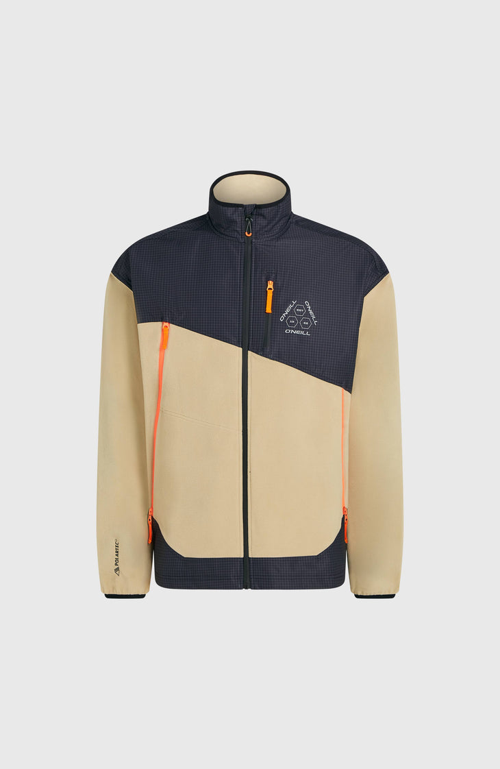 FWC'Peak Polartec® Fire Hyperfleece-Jacke mit Reißverschluss | Olive Blush Colour Block